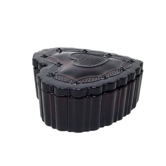 Vintage Avon 1876 Cape Cod Collection Ruby Red Glass Heart-Shaped Trinket Box - Picture 7 of 14